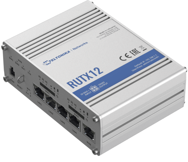 Teltonika RUTX12 4G CAT6 LTE Router for M2M IOT