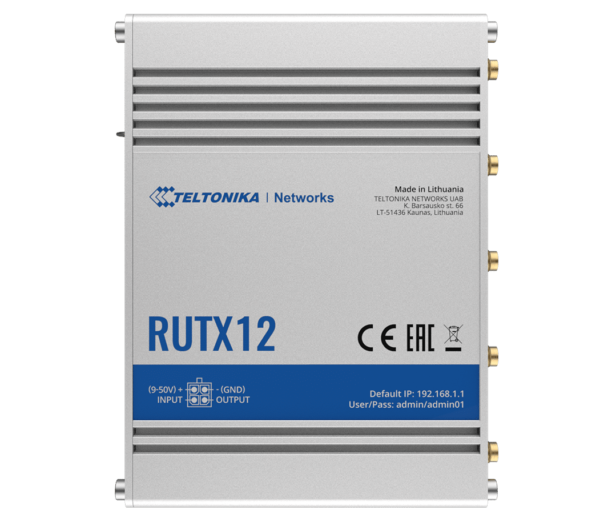 Teltonika RUTX12 4G CAT6 LTE Router for M2M IOT